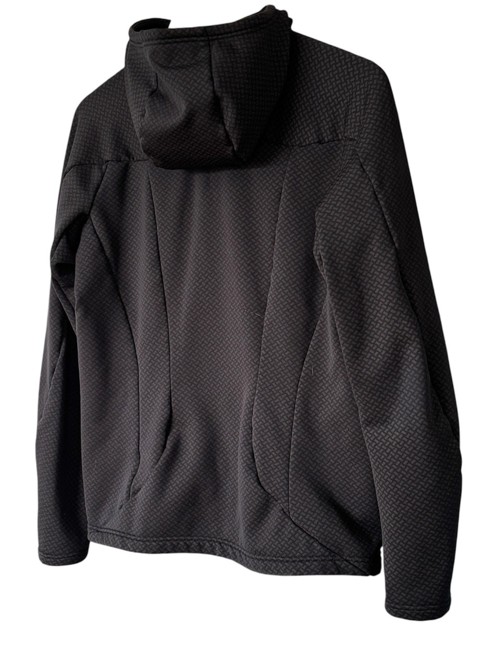 MEC Mountain Co-op | Black grid-patterned fleece fabric Zip Hoodie - Woman’s L - Picture 9 of 11